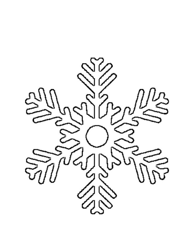 Снежинка раскраска