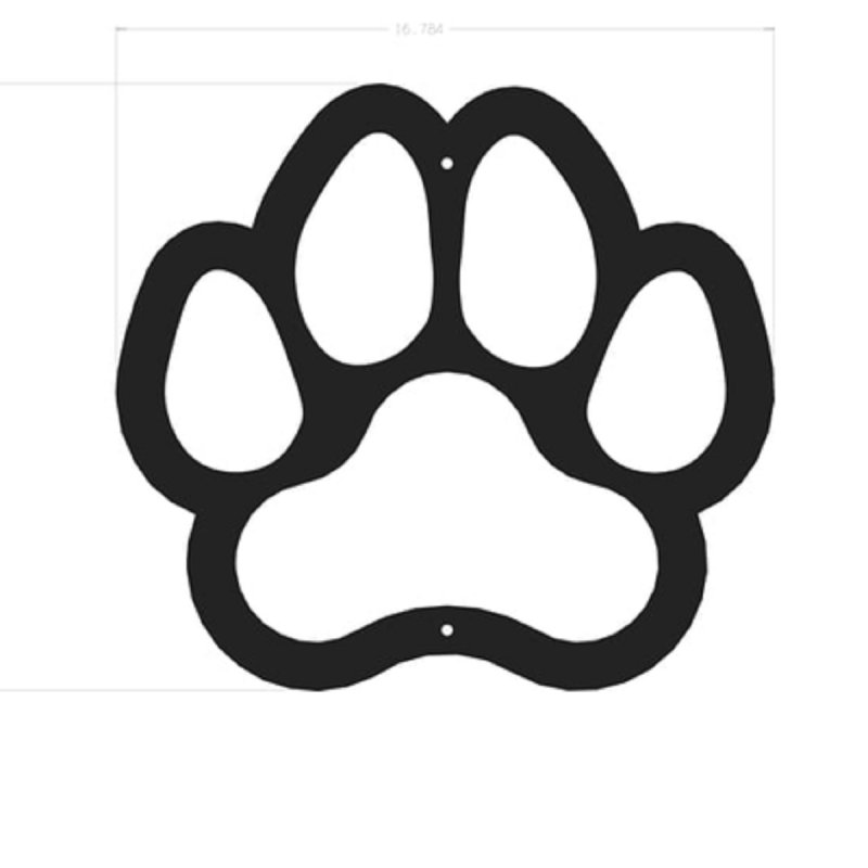 Кошачьи лапки трафарет