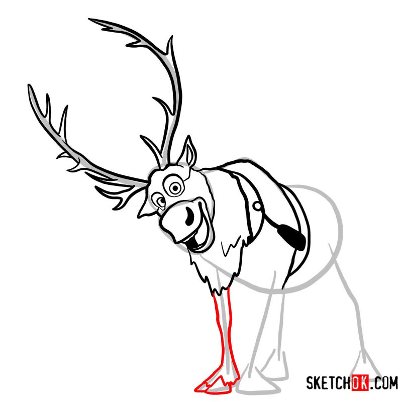 Олень для срисовки