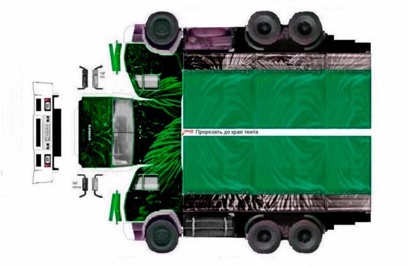 КАМАЗ 54115 из картона