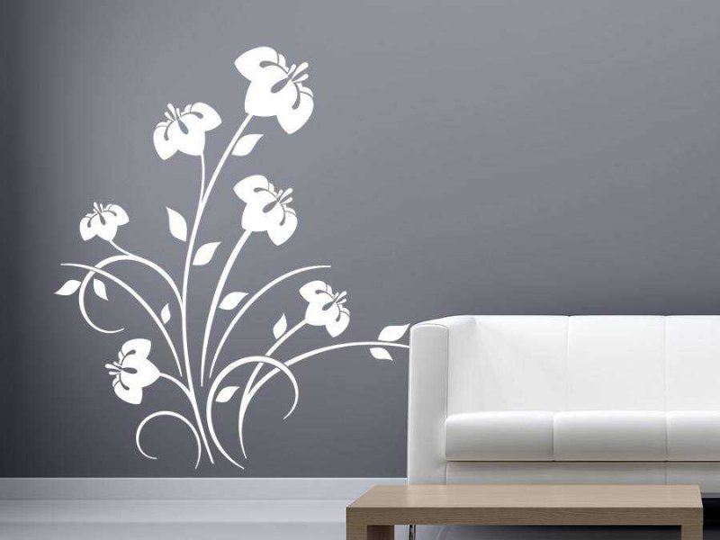 Трафарет картины на стену