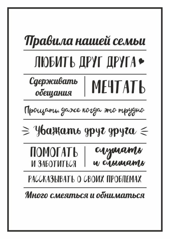 Картина правила дома
