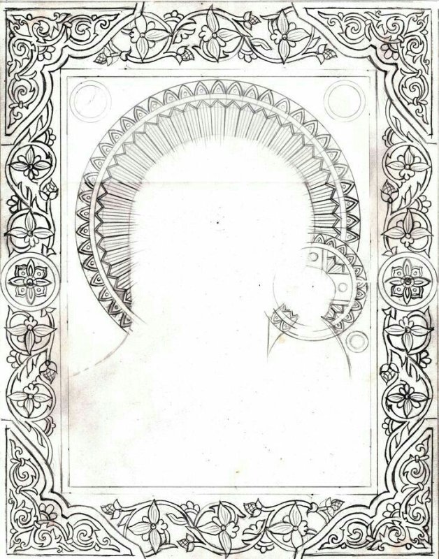 Византийский орнамент на нимбе