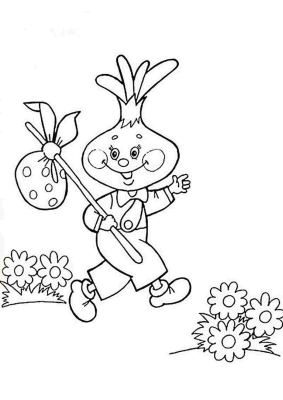 Раскраски для детей Чипполино