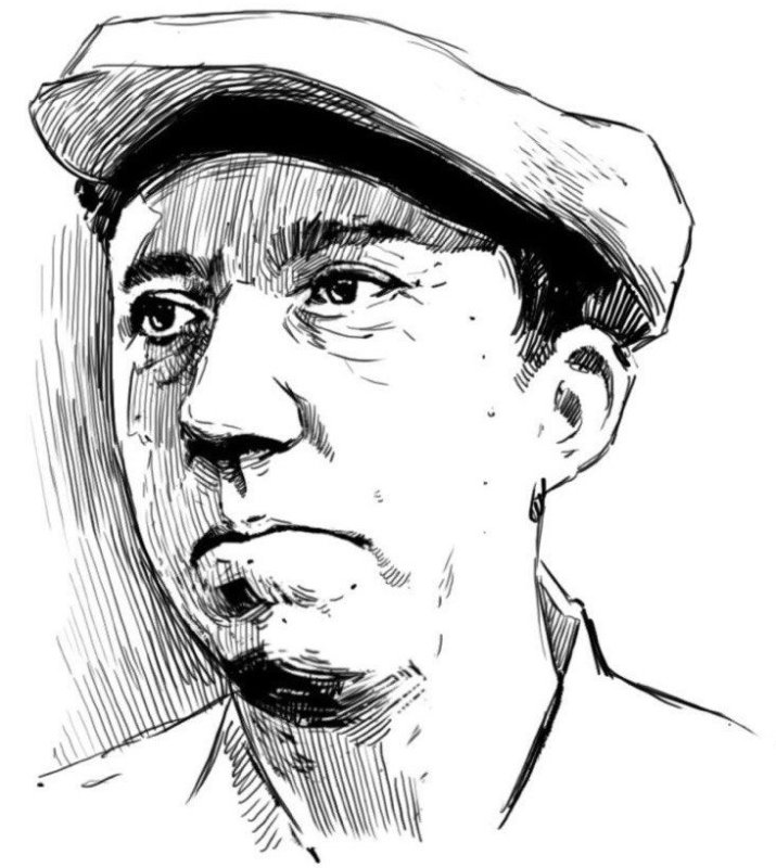 Юрий Никулин рисунок портрет