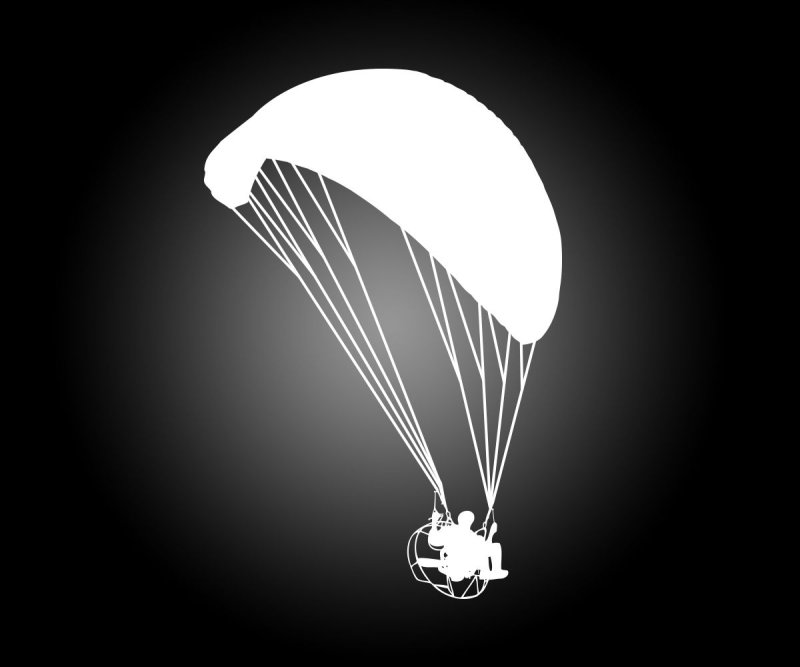 Наклейка параплан