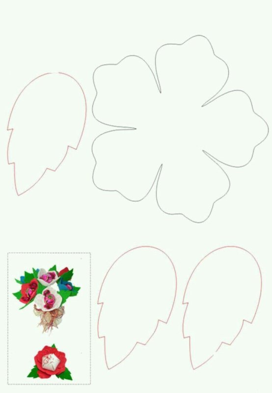 Трафареты для объемных цветов