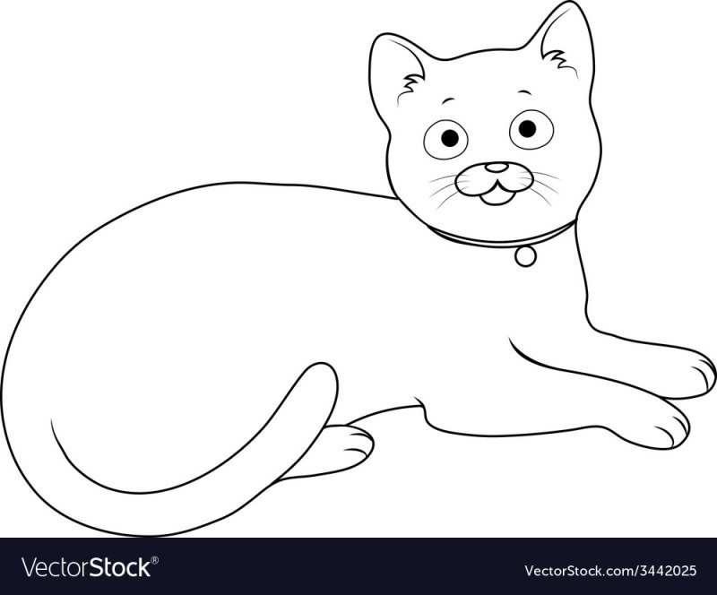 Макет кошки для рисования