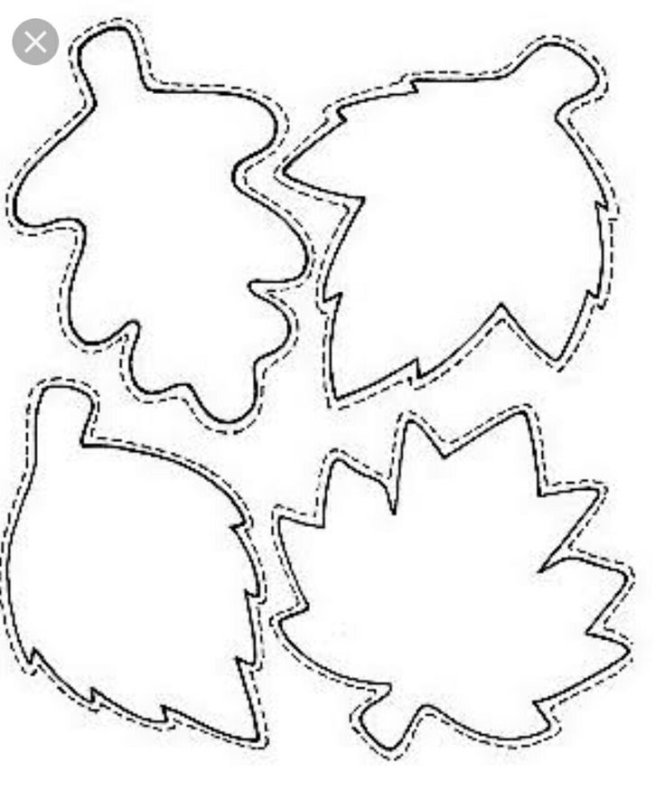 Листья трафарет для вырезания