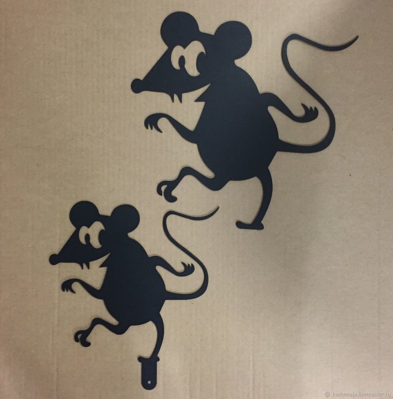 Трафареты мышей для стен
