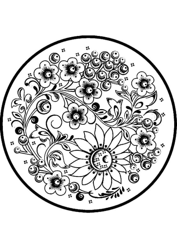 Хохлома раскраска