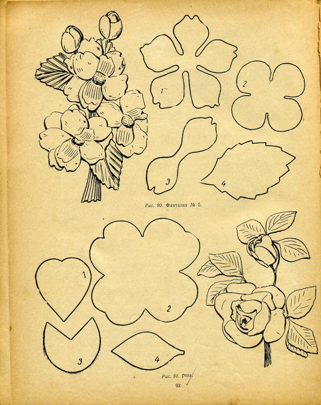 Трафареты для цветов из кожи