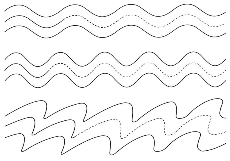 Задание рисование волнистых линий для детей