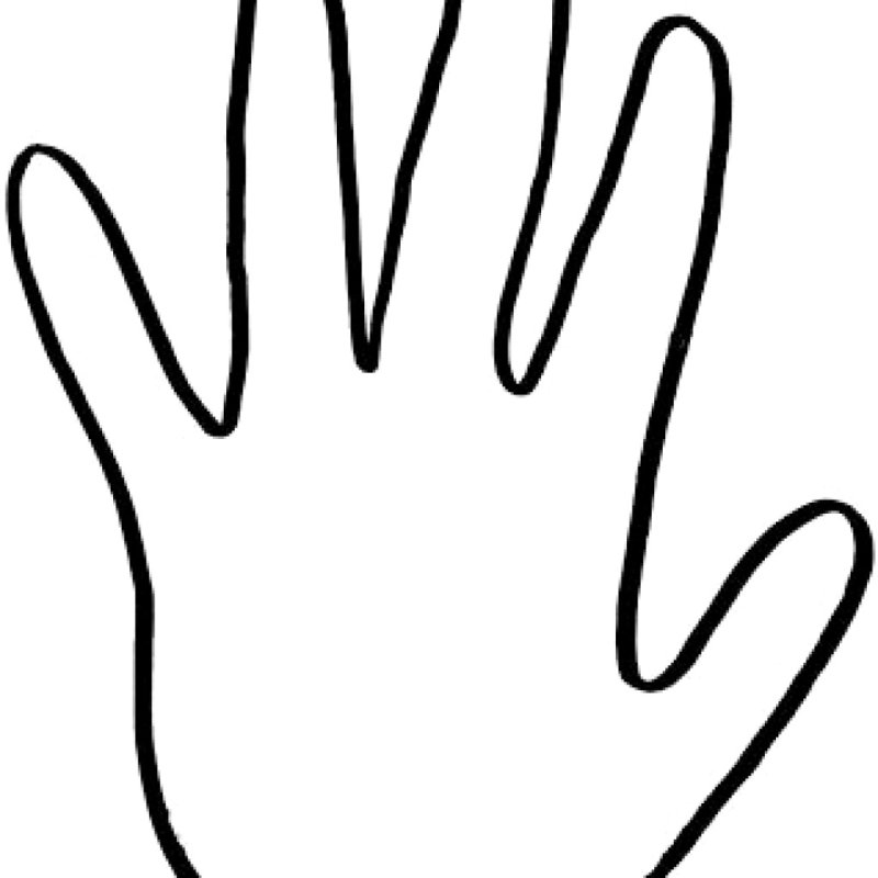 Ладонь раскраска для детей