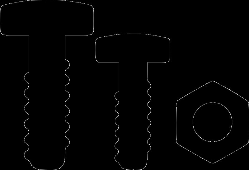 Болт на прозрачном фоне