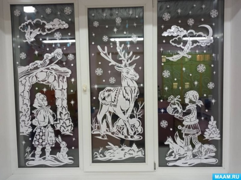 Украшения на окна Снежная Королева