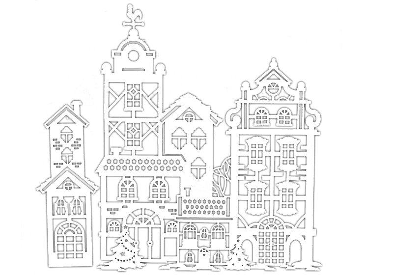 Замок трафарет на окно