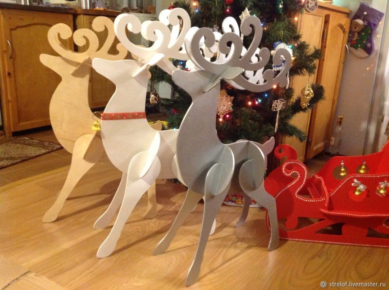 Новогодний олень своими руками