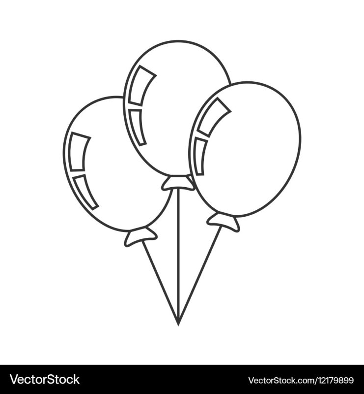 Воздушные шары раскраска