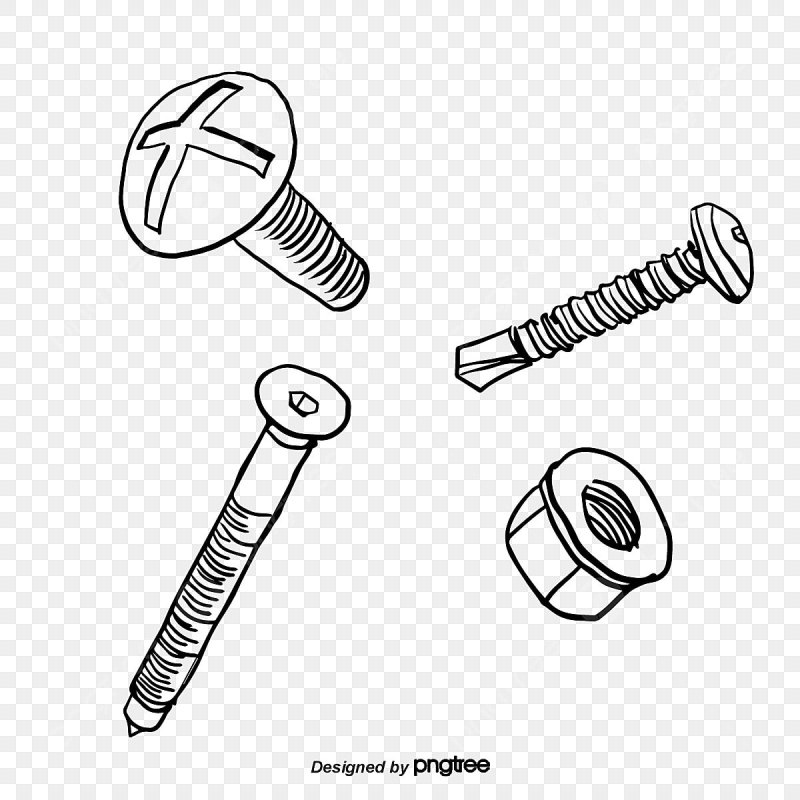Болт и гайка вектор