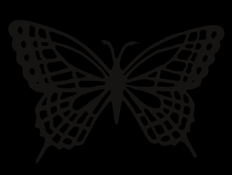 Трафарет бабочки для вырезания