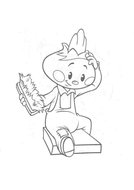 Герои Чиполлино раскраска