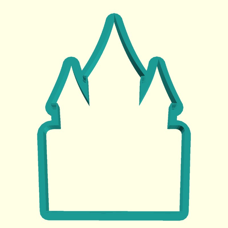 Пряничный замок трафарет