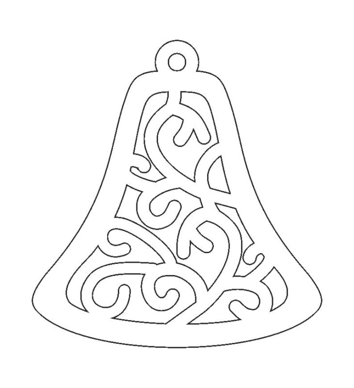 Трафарет колокольчика для вырезания