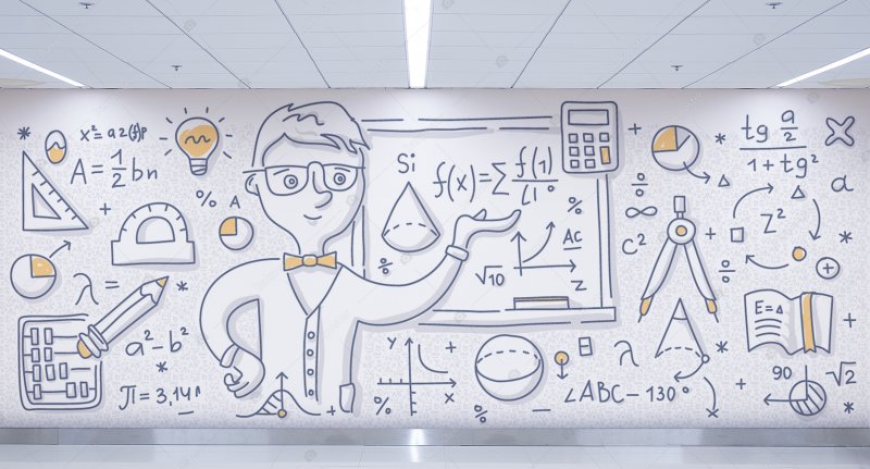 Плакат в математическом стиле