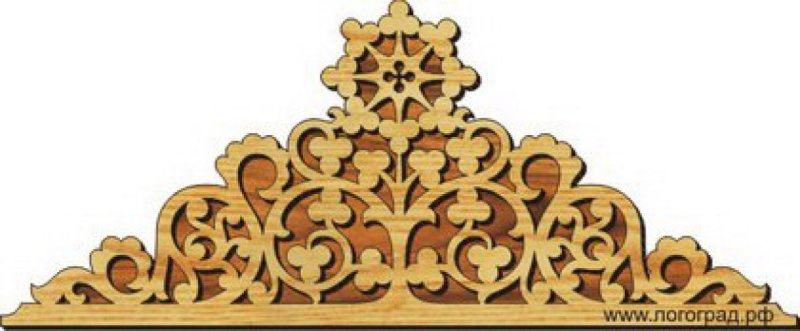 Прорезная резьба фронтон