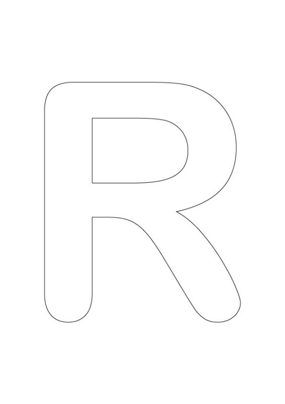 Трафарет буквы r