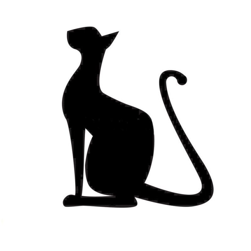 Кот сфинкс силуэт