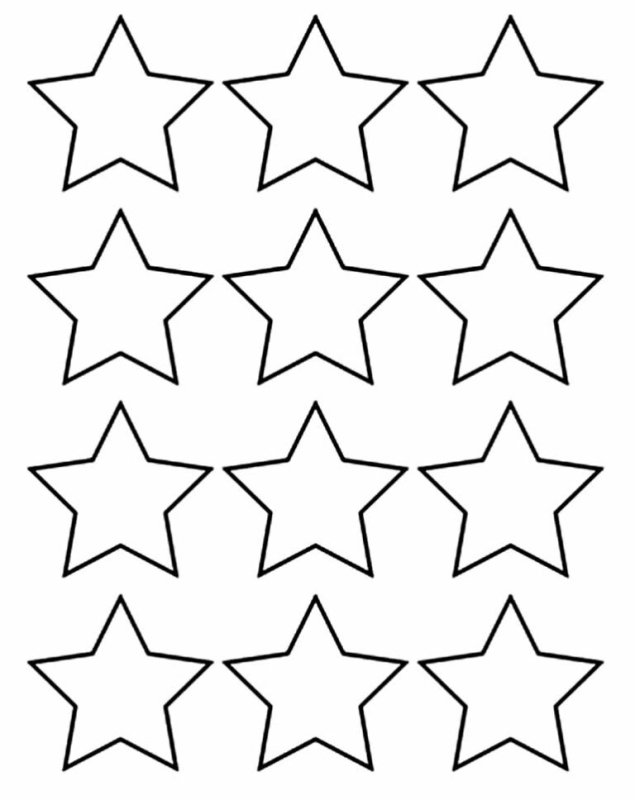 Трафарет маленьких звездочек