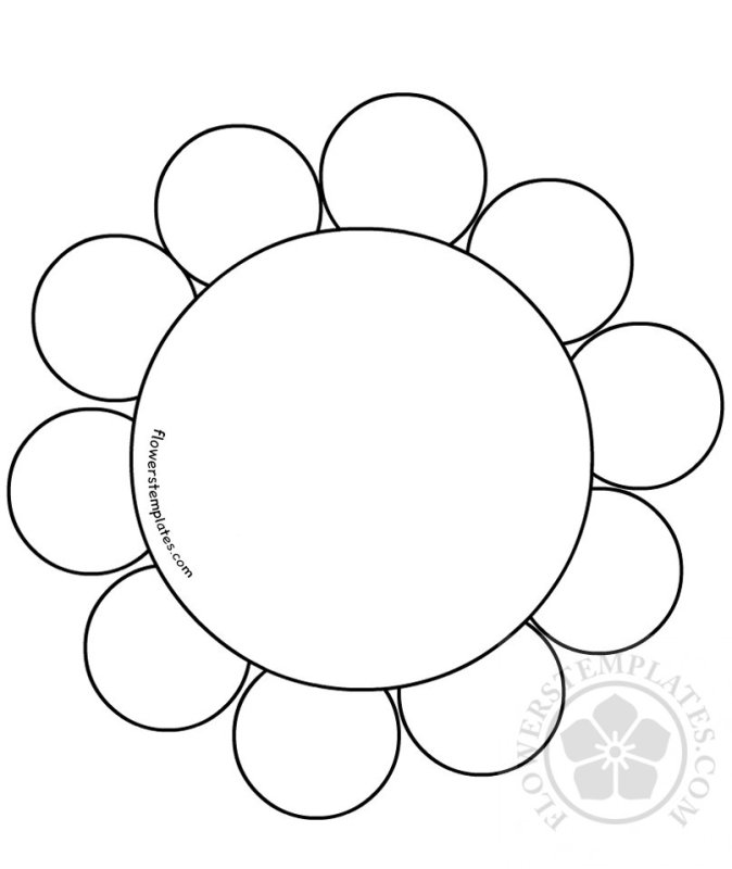 Цветок 10 лепестков шаблон
