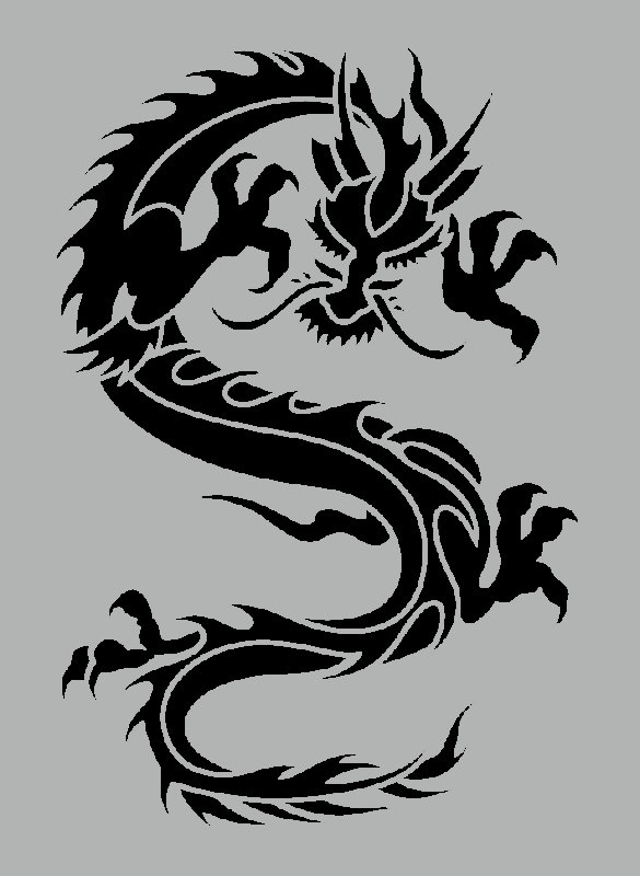 Трафареты китайских драконов