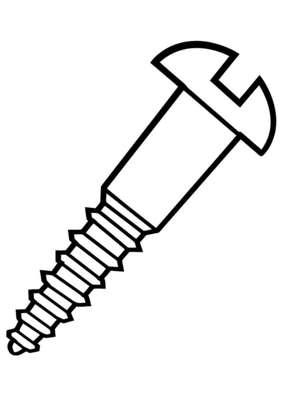 Шуруп раскраска для детей
