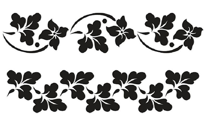 Цветочный орнамент в полосе