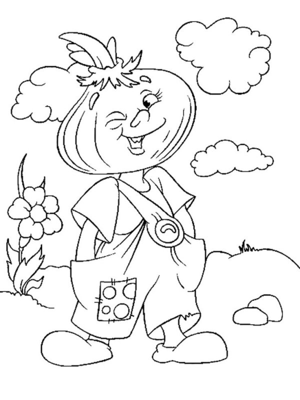 Герои сказки Чиполлино раскраски для детей