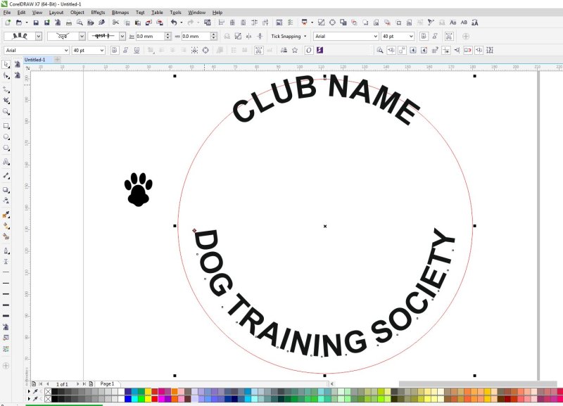 Надпись по кругу в кореле