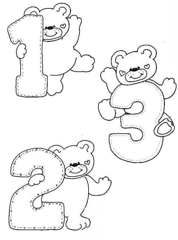 Цифры из фетра шаблоны