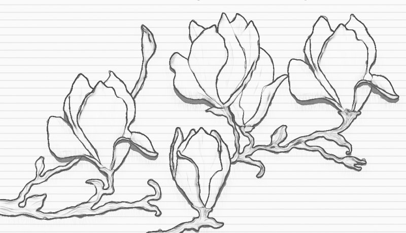 Трафарет для барельефа