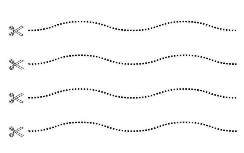 Учимся резать ножницами шаблоны для детей 5 лет