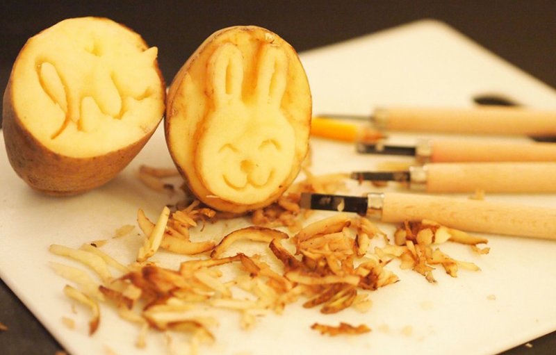 Печатка из картофеля