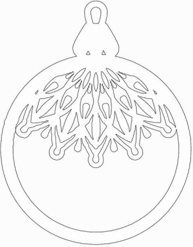 Вытынанки новогодние шары на окна