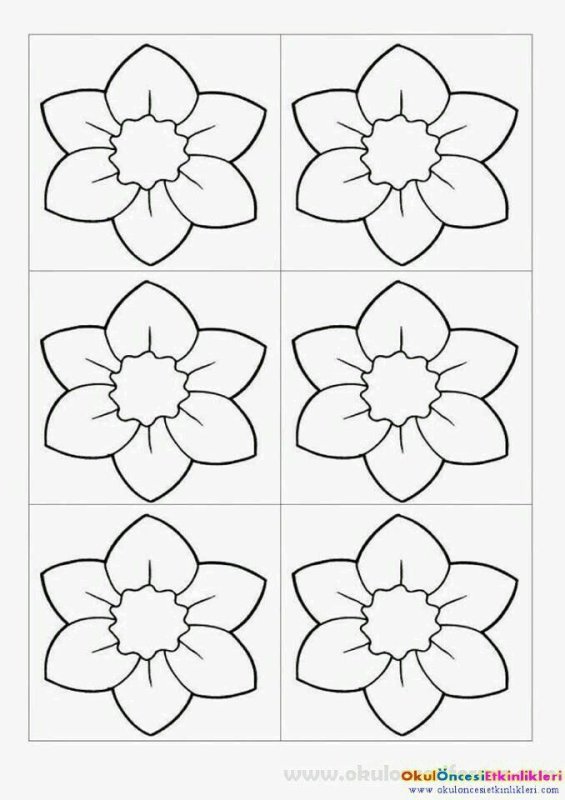 Трафареты цветов для поделок