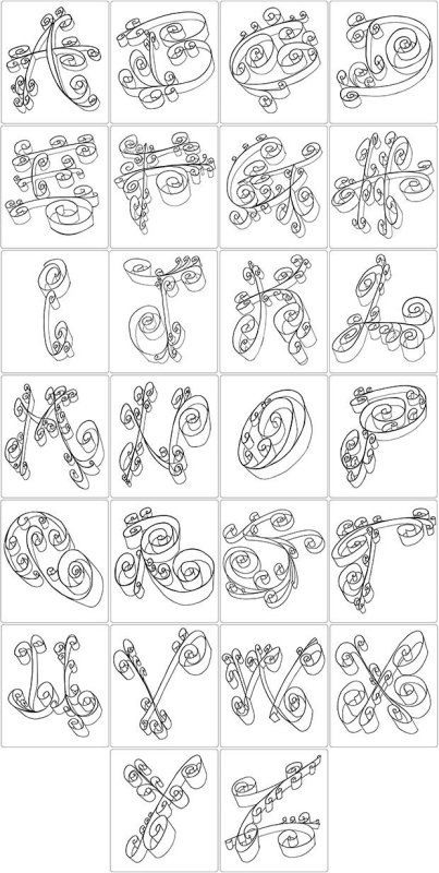 Буква а для квиллинга