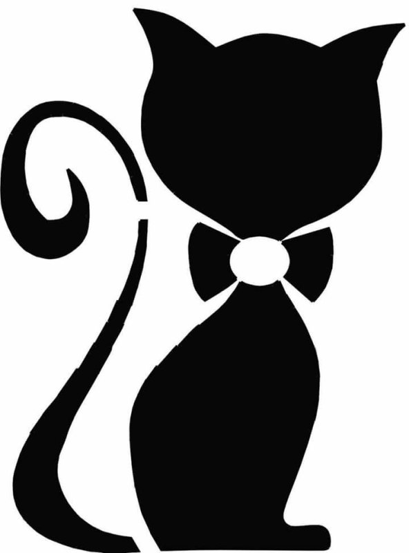 Трафареты кошек для декора