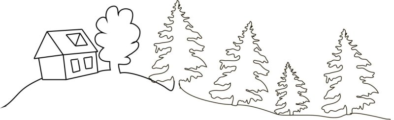 Зимние вытынанки на окна домов