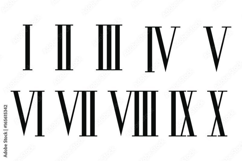 Римские цифры трафарет