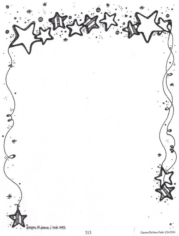 Новогодняя рамка черно белая